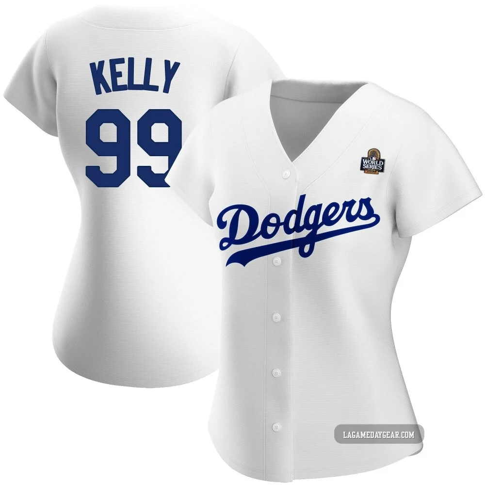 Joe Kelly ＃99 Los Angeles Dodgers Replica Women's White Home 2024 World Series Jersey