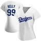 Joe Kelly ＃99 Los Angeles Dodgers Replica Women's White Home Jersey
