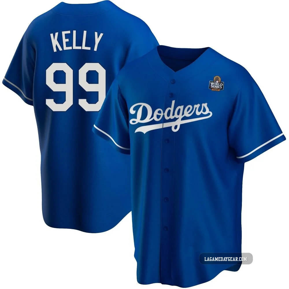 Joe Kelly ＃99 Los Angeles Dodgers Replica Youth Royal Alternate 2024 World Series Jersey