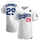 Jonathan Hernandez ＃29 Los Angeles Dodgers Authentic Men's White Home Official 2024 World Series Jersey