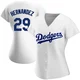 Jonathan Hernandez ＃29 Los Angeles Dodgers Authentic Women's White Home Jersey