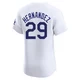 Jonathan Hernandez ＃29 Los Angeles Dodgers Elite Men's White Home Jersey