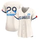 Jonathan Hernandez ＃29 Los Angeles Dodgers Limited Women's Cream 2024 City Connect Jersey