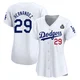 Jonathan Hernandez ＃29 Los Angeles Dodgers Limited Women's White Home 2024 World Series Jersey