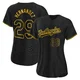 Jonathan Hernandez ＃29 Los Angeles Dodgers Replica Women's Black Snake Skin City Jersey