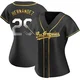Jonathan Hernandez ＃29 Los Angeles Dodgers Replica Women's Gold Black en Alternate Jersey