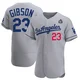 Kirk Gibson ＃23 Los Angeles Dodgers Authentic Men's Gray Away Official 2024 World Series Jersey