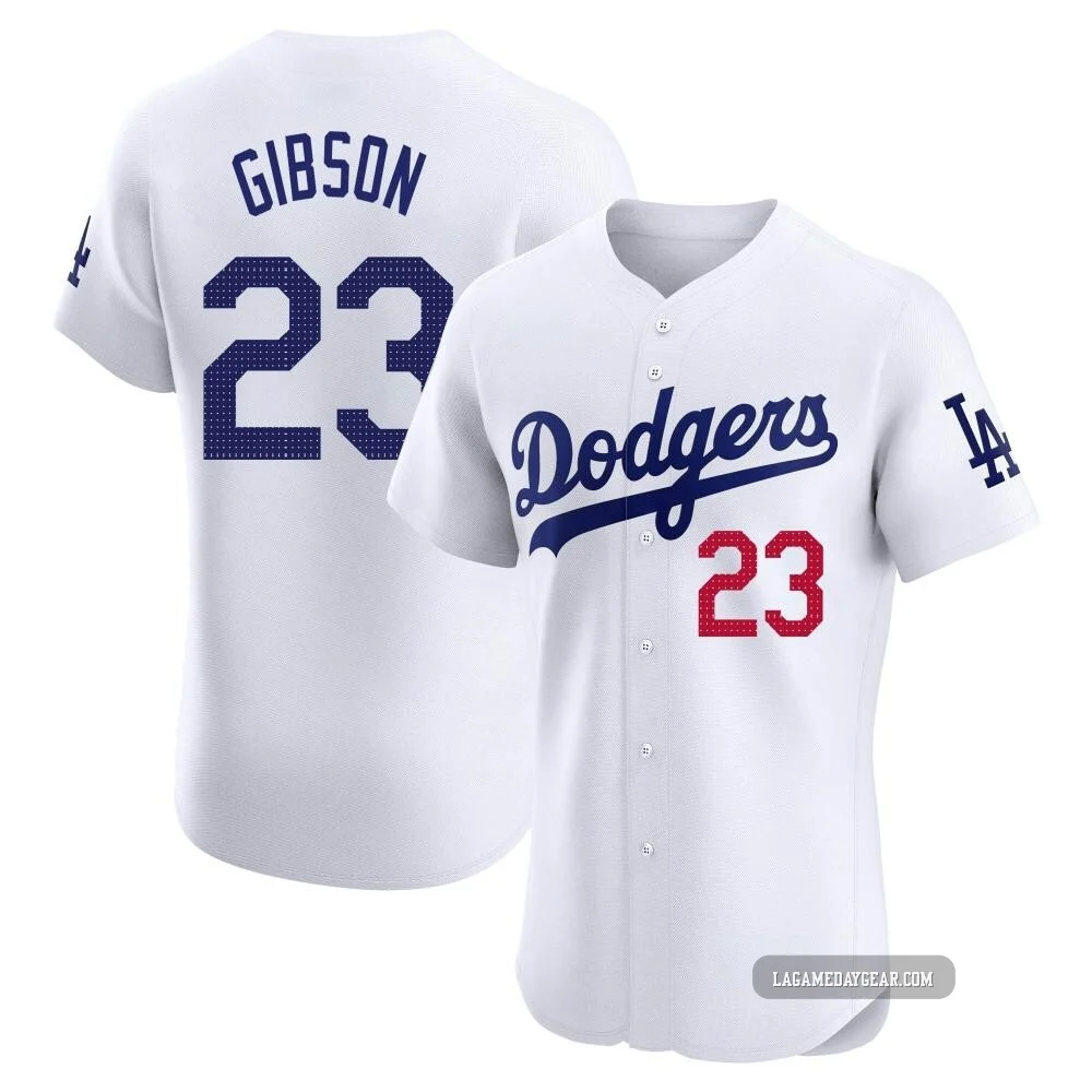 Kirk Gibson ＃23 Los Angeles Dodgers Elite Men's White Home Jersey