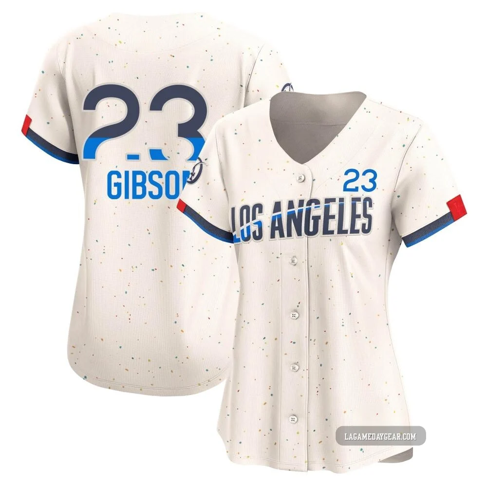 Kirk Gibson ＃23 Los Angeles Dodgers Limited Women's Cream 2024 City Connect Jersey