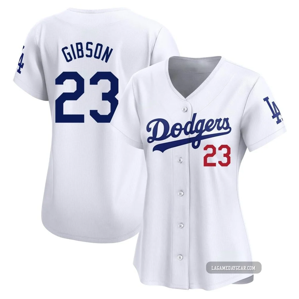 Kirk Gibson ＃23 Los Angeles Dodgers Limited Women's White Home Jersey