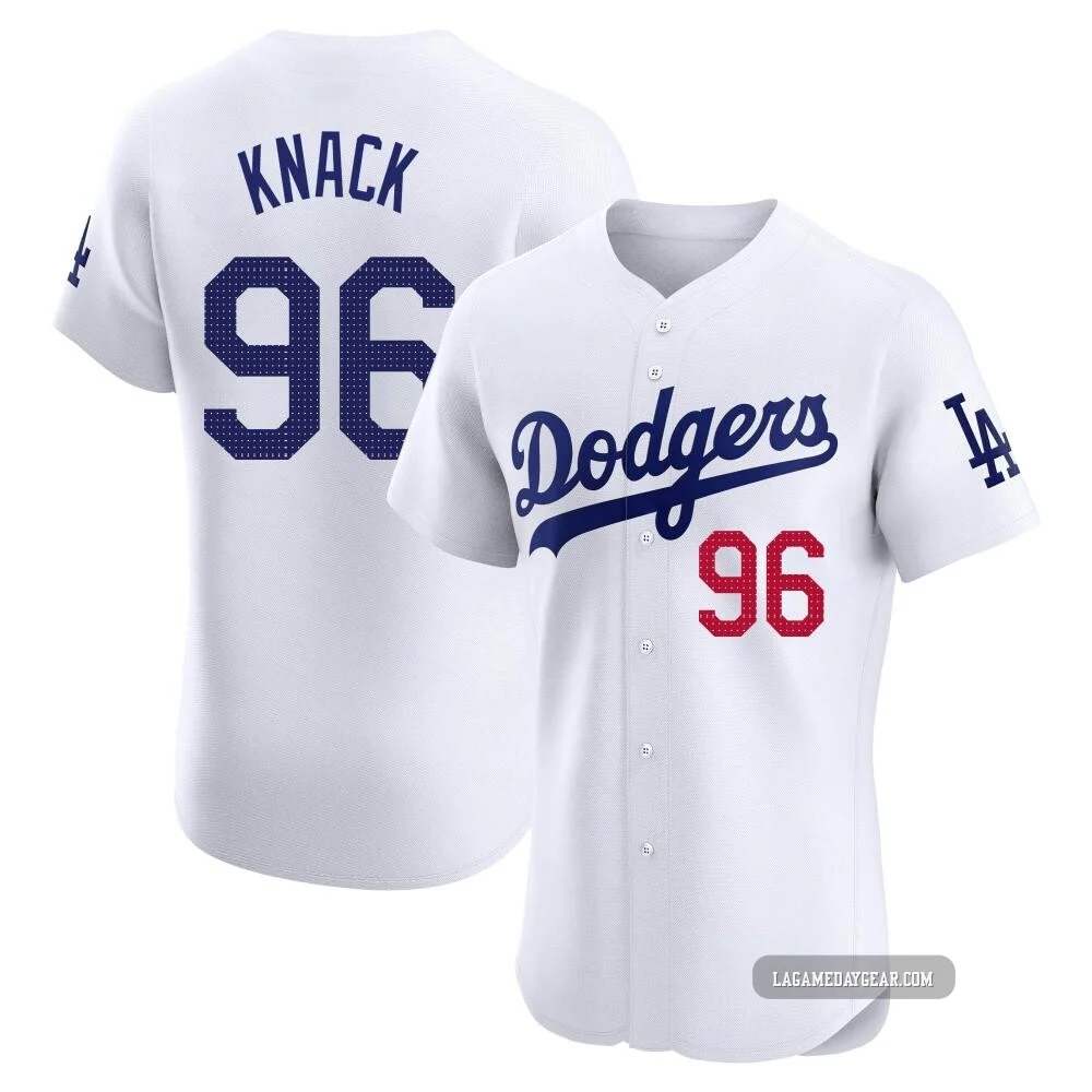 Landon Knack ＃96 Los Angeles Dodgers Elite Men's White Home Jersey