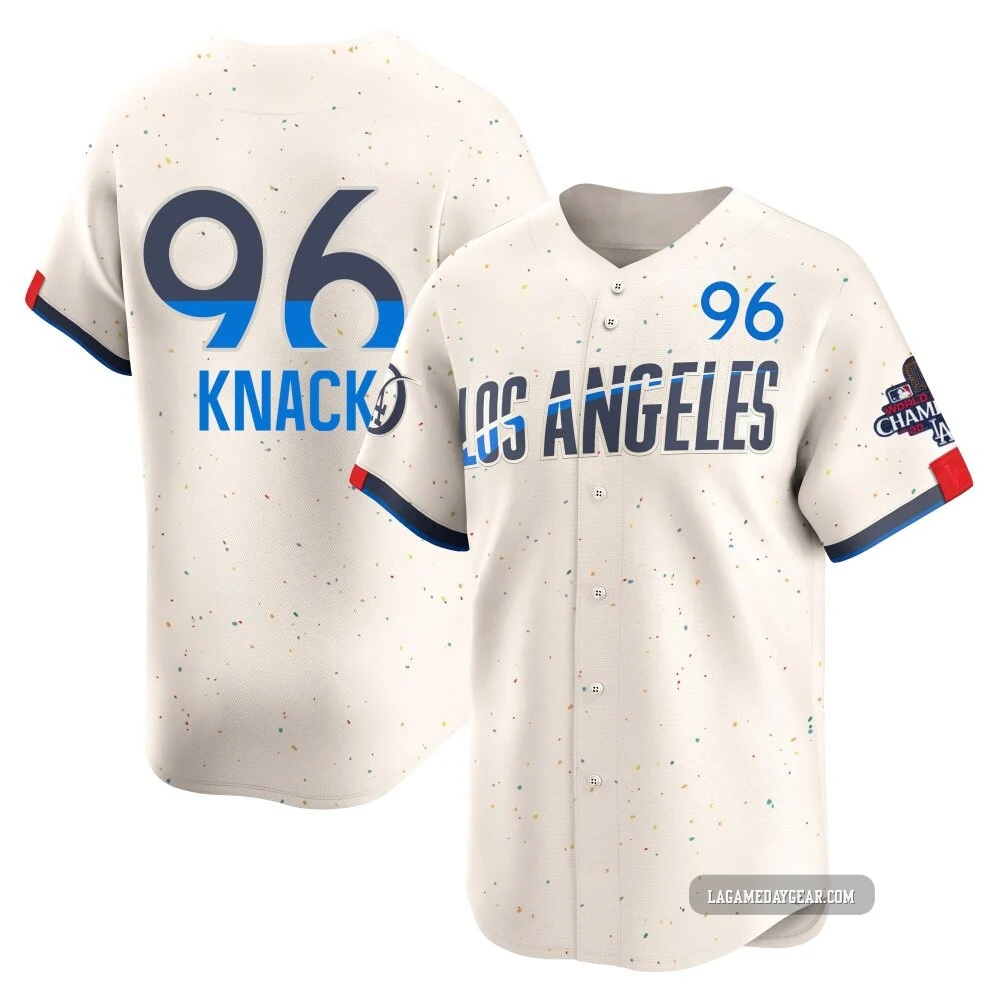 Landon Knack ＃96 Los Angeles Dodgers Limited Men's Cream 2024 City Connect World Series Champions Jersey
