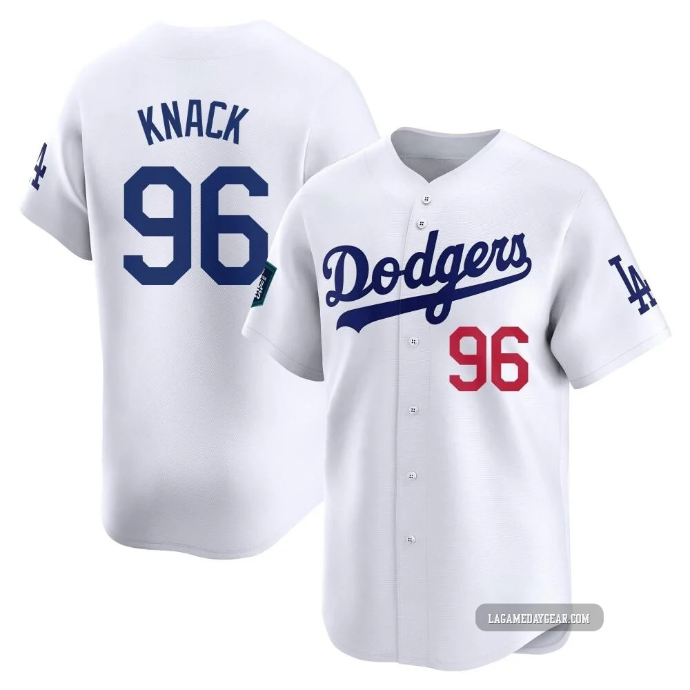 Landon Knack ＃96 Los Angeles Dodgers Limited Youth White 2024 World Tour Seoul Series Home Jersey