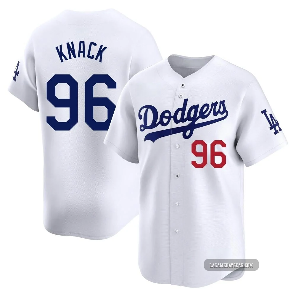 Landon Knack ＃96 Los Angeles Dodgers Limited Youth White Home Jersey
