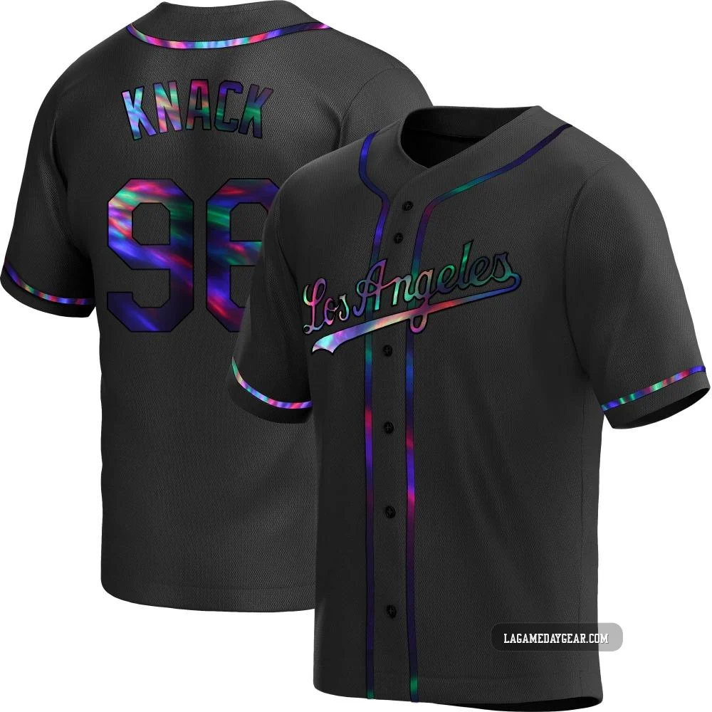 Landon Knack ＃96 Los Angeles Dodgers Replica Men's Black Holographic Alternate Jersey