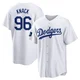 Landon Knack ＃96 Los Angeles Dodgers Replica Men's White 2024 World Tour Seoul Series Home Jersey
