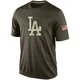 Los Angeles Dodgers Men's Olive Dri-Fit Salute To Service KO Performance T-Shirt