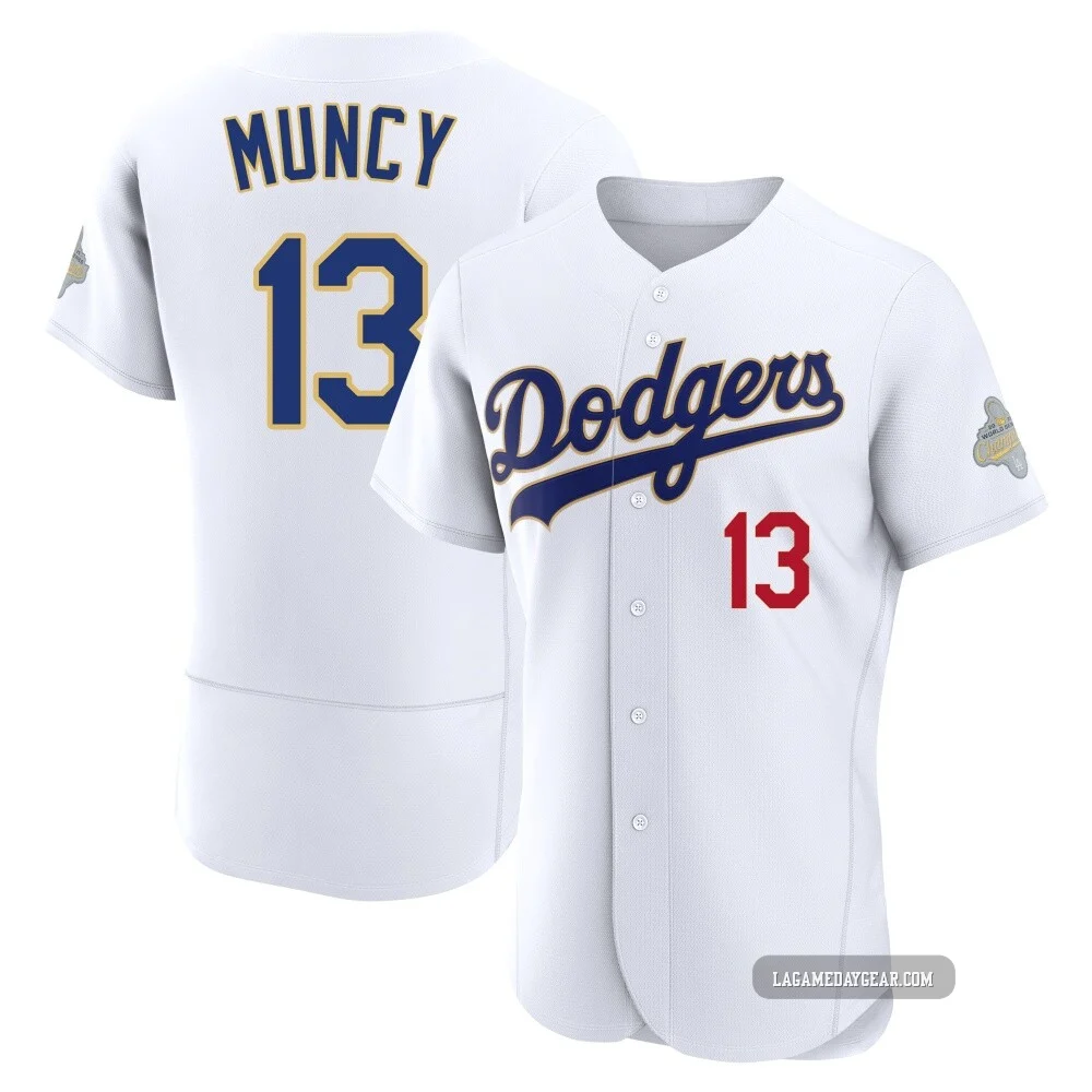 Max Muncy ＃13 Los Angeles Dodgers Authentic Men's Gold White 2026 Collection Jersey