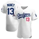 Max Muncy ＃13 Los Angeles Dodgers Authentic Men's White Home Official 2024 World Series Champions Jersey