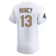 Max Muncy ＃13 Los Angeles Dodgers Elite Men's Gold White 2025 Collection Jersey