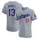 Max Muncy ＃13 Los Angeles Dodgers Elite Men's Gray Road Jersey