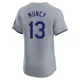 Max Muncy ＃13 Los Angeles Dodgers Elite Men's Gray Road Jersey