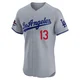 Max Muncy ＃13 Los Angeles Dodgers Elite Men's Gray Road World Series Champions Jersey