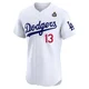 Max Muncy ＃13 Los Angeles Dodgers Elite Men's White Home 2024 World Series Jersey