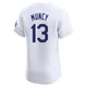 Max Muncy ＃13 Los Angeles Dodgers Elite Men's White Home 2024 World Series Jersey