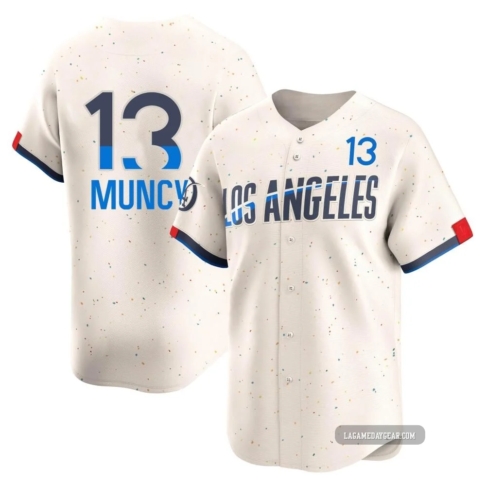 Max Muncy ＃13 Los Angeles Dodgers Limited Men's Cream 2024 City Connect Jersey