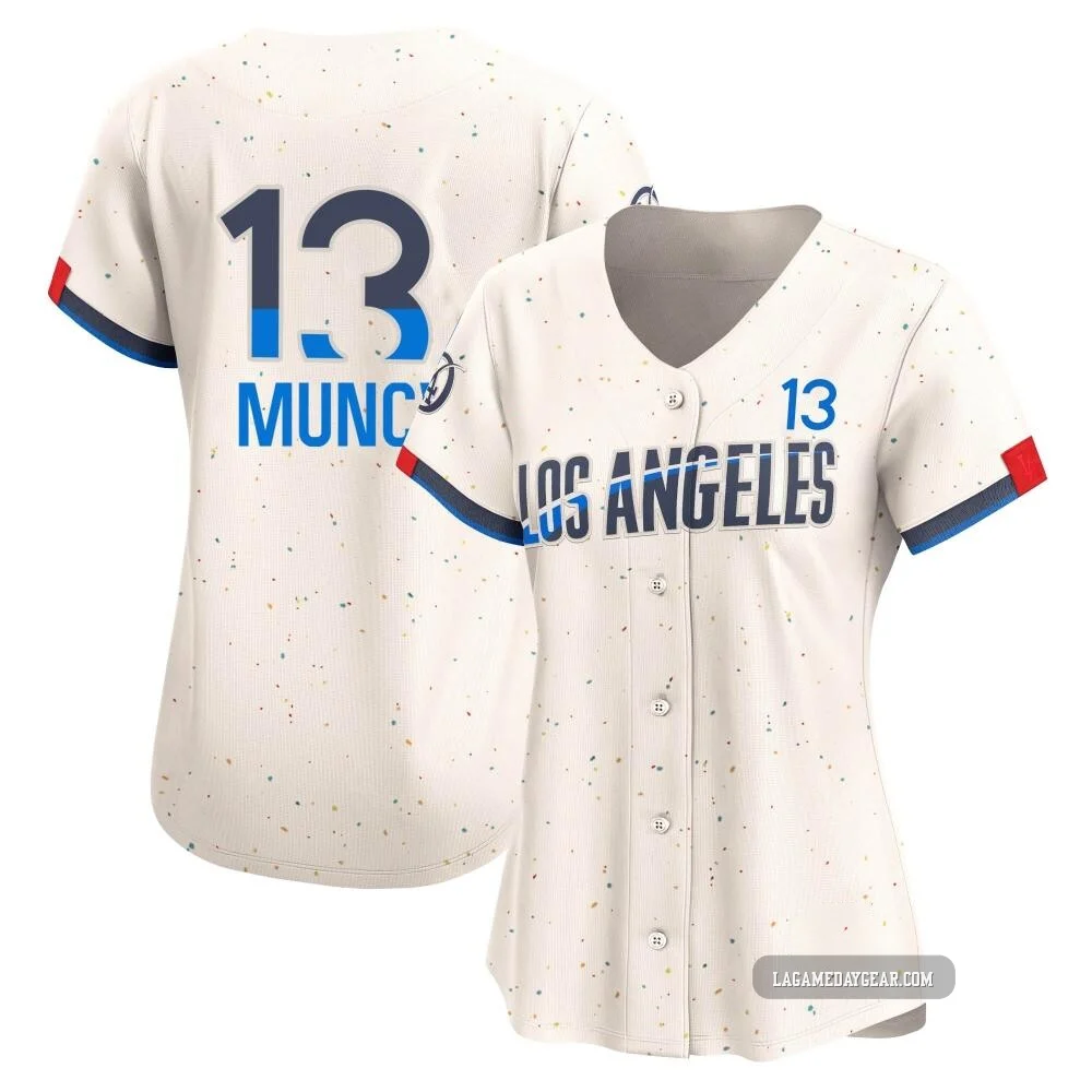 Max Muncy ＃13 Los Angeles Dodgers Limited Women's Cream 2024 City Connect Jersey