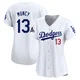 Max Muncy ＃13 Los Angeles Dodgers Limited Women's White Home 2024 World Series Champions Jersey