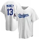 Max Muncy ＃13 Los Angeles Dodgers Replica Men's White Home 2024 World Series Champions Jersey