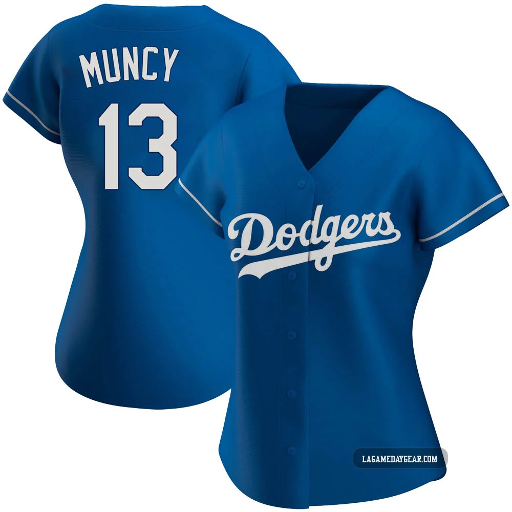 Max Muncy ＃13 Los Angeles Dodgers Replica Women's Royal Alternate Jersey