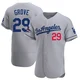 Michael Grove ＃29 Los Angeles Dodgers Authentic Men's Gray Away Official 2024 World Series Champions Jersey