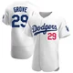 Michael Grove ＃29 Los Angeles Dodgers Authentic Men's White Home Jersey