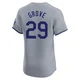 Michael Grove ＃29 Los Angeles Dodgers Elite Men's Gray Road 2024 World Series Jersey
