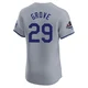 Michael Grove ＃29 Los Angeles Dodgers Elite Men's Gray Road World Series Champions Jersey