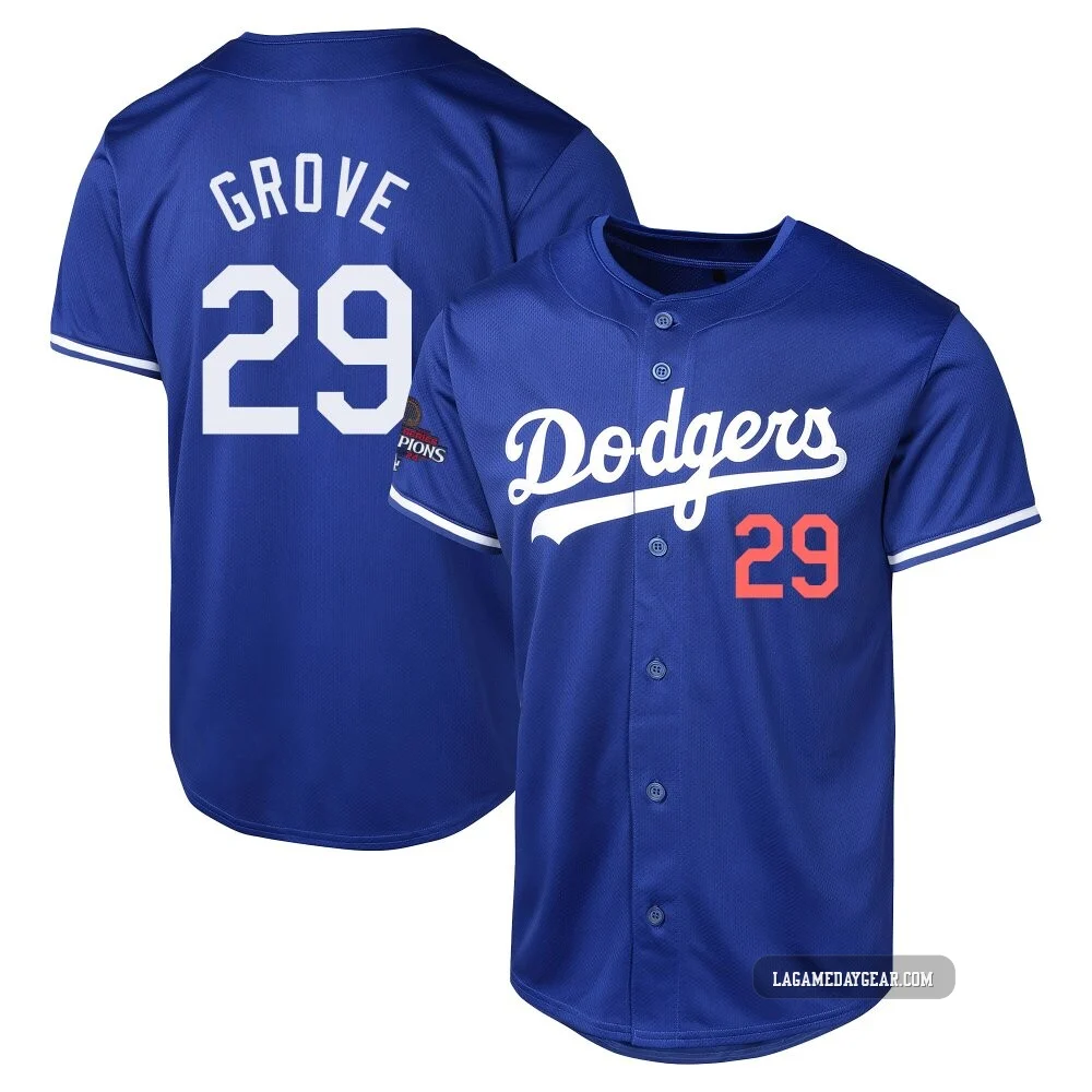 Michael Grove ＃29 Los Angeles Dodgers Limited Men's Royal Alternate World Series Champions Jersey