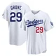 Michael Grove ＃29 Los Angeles Dodgers Limited Men's White Home Stadium Jersey