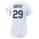 Michael Grove ＃29 Los Angeles Dodgers Limited Women's Gold White 2026 Collection Stadium Jersey