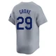 Michael Grove ＃29 Los Angeles Dodgers Limited Youth Gray Away Jersey