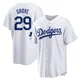 Michael Grove ＃29 Los Angeles Dodgers Replica Youth White 2024 World Tour Seoul Series Home Jersey