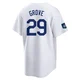 Michael Grove ＃29 Los Angeles Dodgers Replica Youth White 2024 World Tour Seoul Series Home Jersey