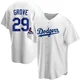 Michael Grove ＃29 Los Angeles Dodgers Replica Youth White Home 2024 World Series Champions Jersey