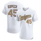Michael Kopech ＃45 Los Angeles Dodgers Elite Men's Gold White 2025 Collection Jersey