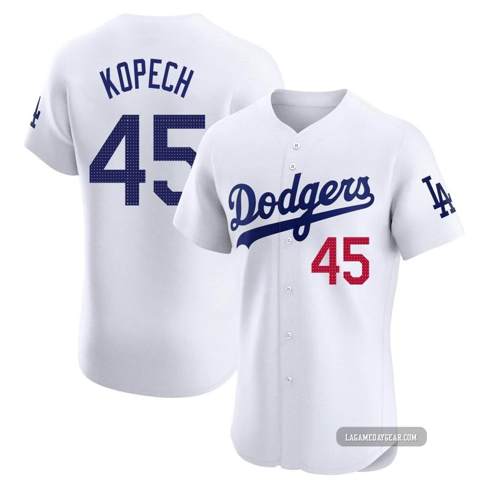 Michael Kopech ＃45 Los Angeles Dodgers Elite Men's White Home Jersey