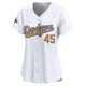 Michael Kopech ＃45 Los Angeles Dodgers Limited Women's Gold White 2025 Collection Jersey