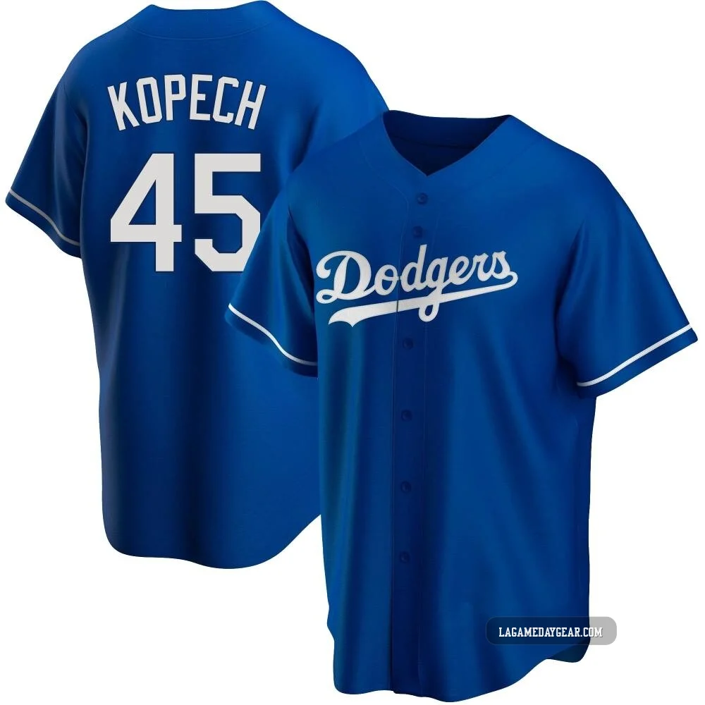 Michael Kopech ＃45 Los Angeles Dodgers Replica Youth Royal Alternate Jersey