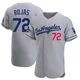 Miguel Rojas ＃72 Los Angeles Dodgers Authentic Men's Gray Away Official 2024 World Series Champions Jersey